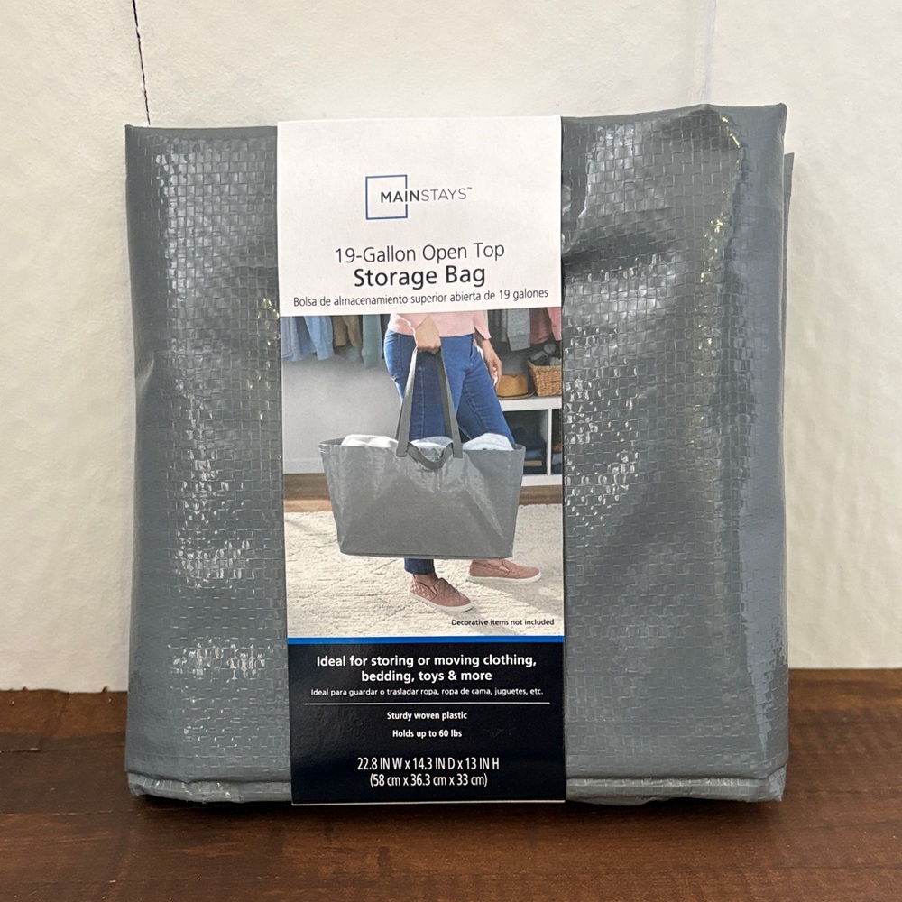 Mainstays Gray Storage Bag - 19 Gallon
